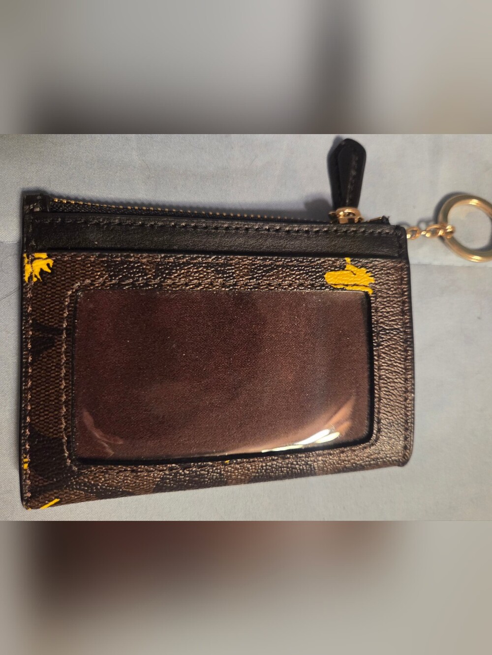 Coach x Peanuts Mini Skinny ID case w/ Woodstock-NWOT